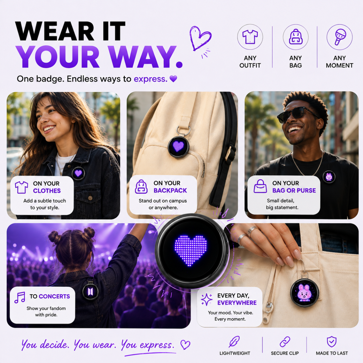 Customizable Digital Display Badge